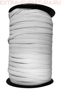 Резинка вязаная, 10мм (+/-1мм), цв.белый, на катушке (уп.-125м*40уп.) Б