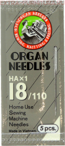 Иглы Organ универсальные для БШМ № 110 (мягкая упаковка), уп.5шт.