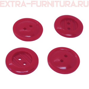 Пуговицы 17/2 красные, ПС-3 "Решетка", упаковка 1000 шт.