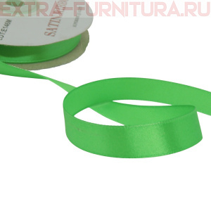 Лента атласная 12 мм цв. 102 салатовый рул. 27,42м