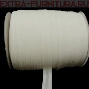 Косая бейка х/б  15мм 132м цв.102 молочный 