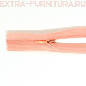 Молния потайная № 3, 50 см, цв. 152 персик п/э пл.9,3 гр/м