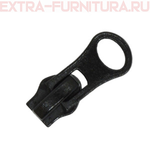 Бегунок-автомат к рулонной молнии тип 7, цв. черный, водонепрониц., LOGO