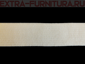 Резинка вязаная, 100мм (+/-2мм), цв.белый (уп.-50м*3 уп)