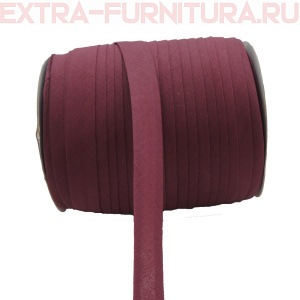 Косая бейка х/б  15мм 132м цв.214 бордо