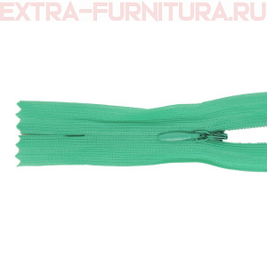 Молния потайная  № 3, 20 см, цв. 254 зелёная бирюза п/э пл.9,3 гр/м