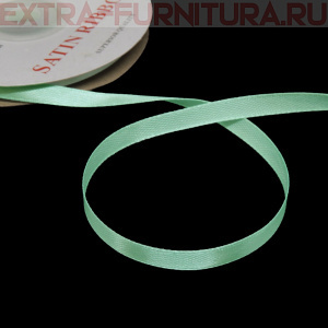 Лента атласная  6 мм  цв.148 светло-голубой рул. 27,42м