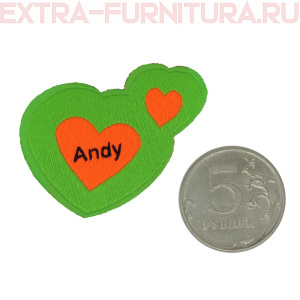 Нашивка ANDY цв.зеленый,оранжевый *
