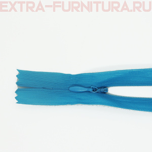 Молния потайная  № 3, 20 см, цв. 208 бирюза п/э пл.9,3 гр/м