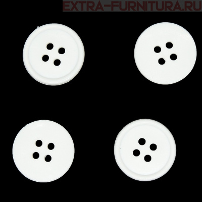 Пуговицы 17/4 термохимостойкие цв.белый, уп.1000шт