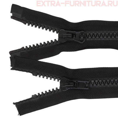 Молния Трактор Т8 2 замка, дл.80 см, цв.черный, усил. звено (кл.А)