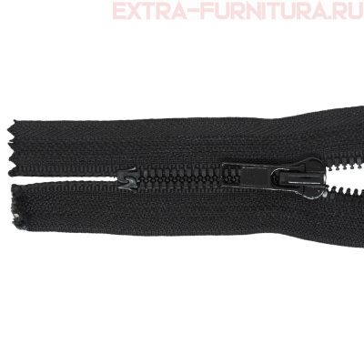 Молния Трактор Т5 1 замок, дл.20 см, цв.черный, усил. звено (кл.А) н/р