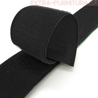  Лента контакт 50мм цв.черный 2090 (25м)