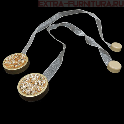 Магнитные клипсы "Круг Люкс Монисто" с лентой, цв. №4, пара