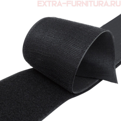  Лента контакт 80мм цв.черный 2090 (25м)