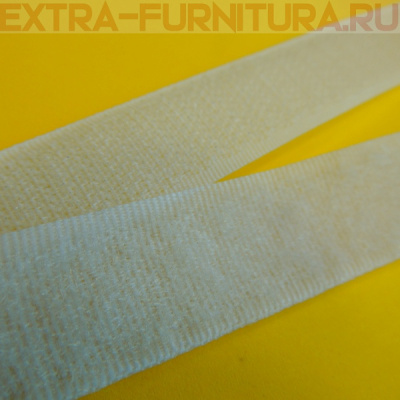  Лента контакт 20мм цв.белый 2001 (25м)