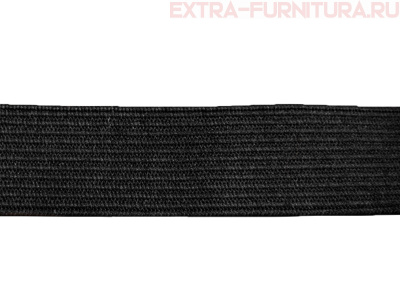 Резинка вязаная, 80мм, цв.черный (уп.-50м*3 уп)